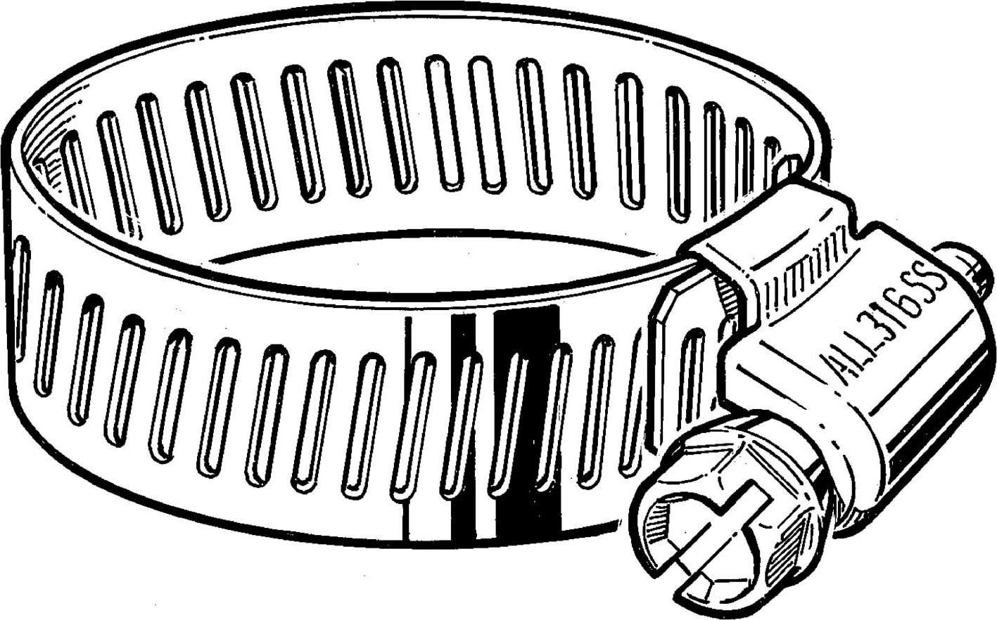 B64HSPX_316_Stainless_Steel_Worm_Gear_Hose_Clamp_Main_View