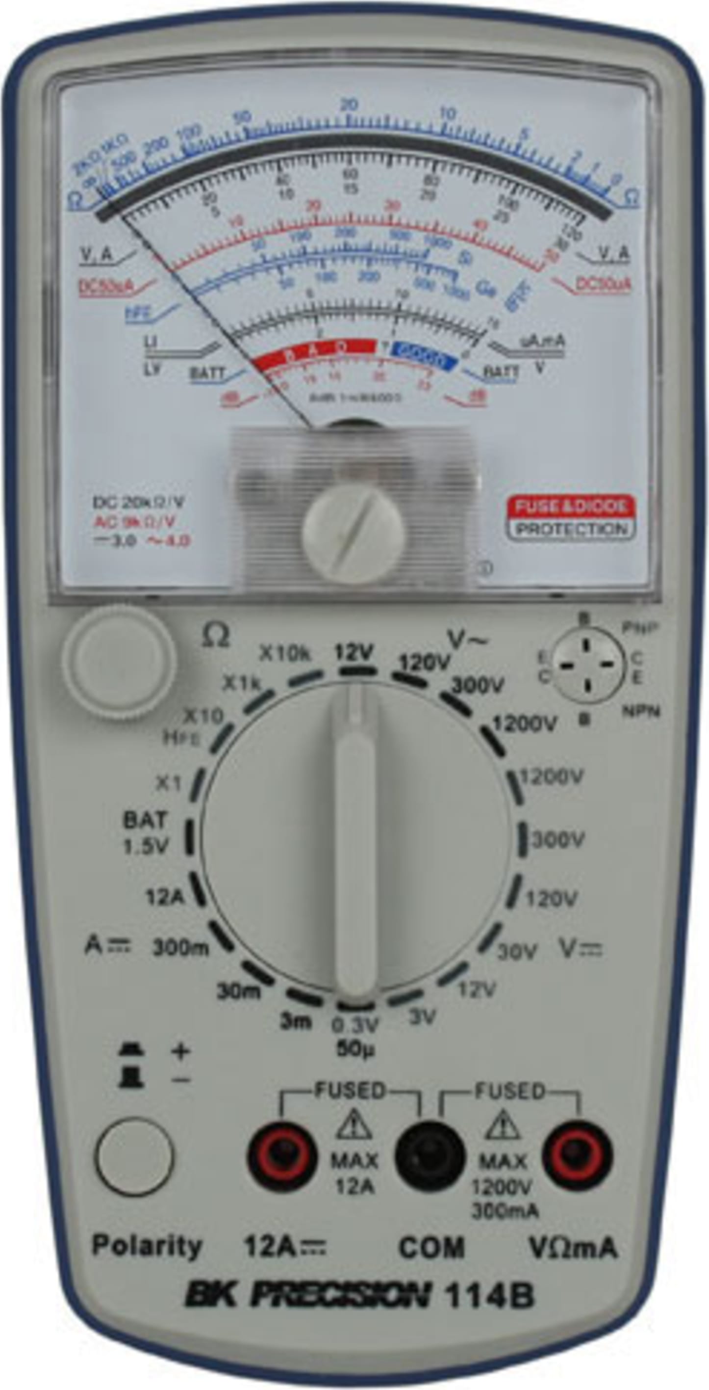 BK Precision 114B - 20,000 Ohm/V Analog Multimeter