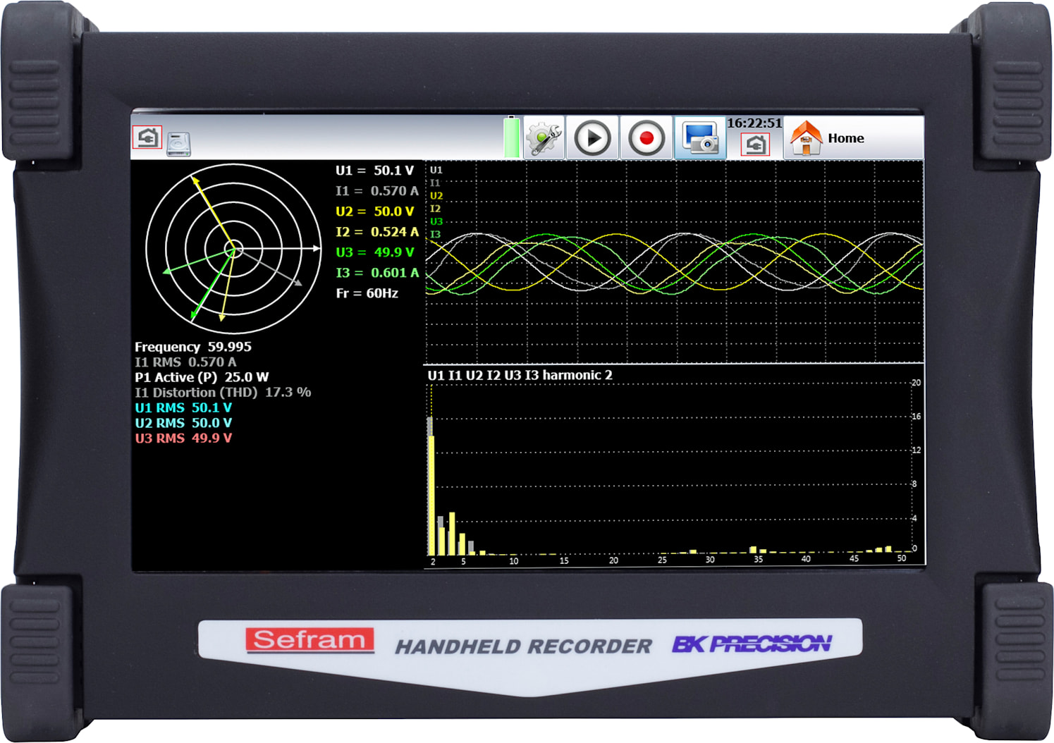 BK Precision DAS60 - 6 Channel High Speed Multi-Function Data Recorder
