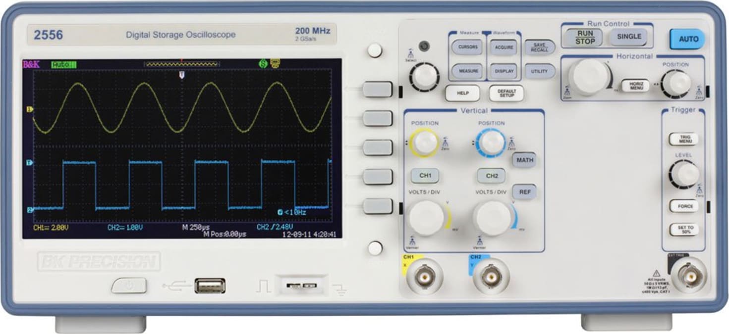 BK 2556 Digital Storage Oscilloscope 200 MHz 2 GSa/s 2 Ch