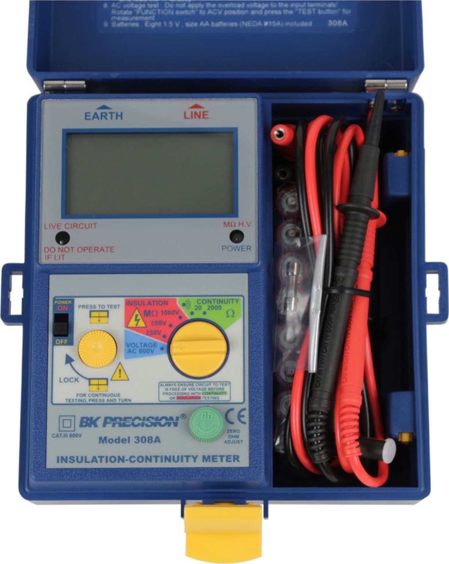 BK 308A Digital Insulation and Continuity Meter