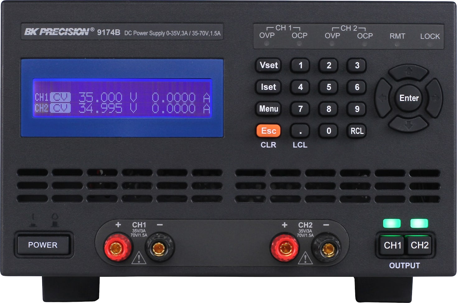 BK Precision 9174B Dual Channel Programmable DC Power Supply (0-35 V, 0-3 A / 0-70 V, 0-1.5 A)
