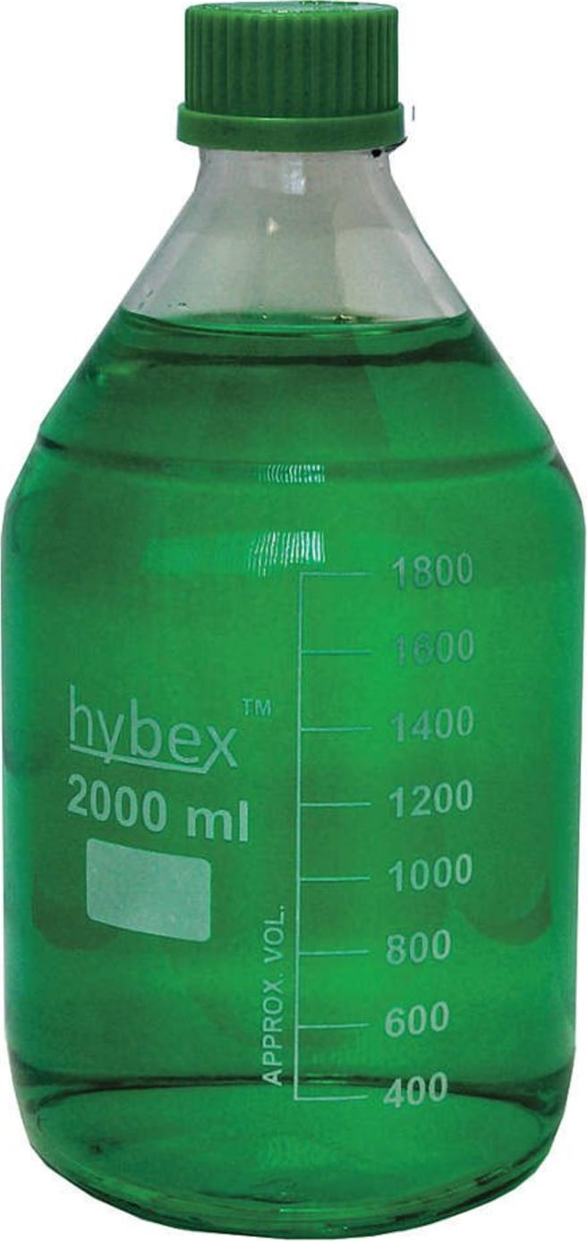 Benchmark B3000-2000-G Hybex Media Storage Bottle - 2000ml - Green Cap