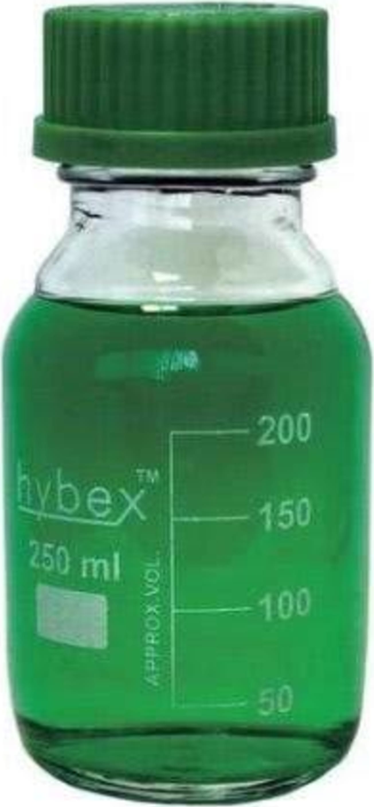 Benchmark B3000-250-G - Hybex Media Storage Bottle, Green Cap
