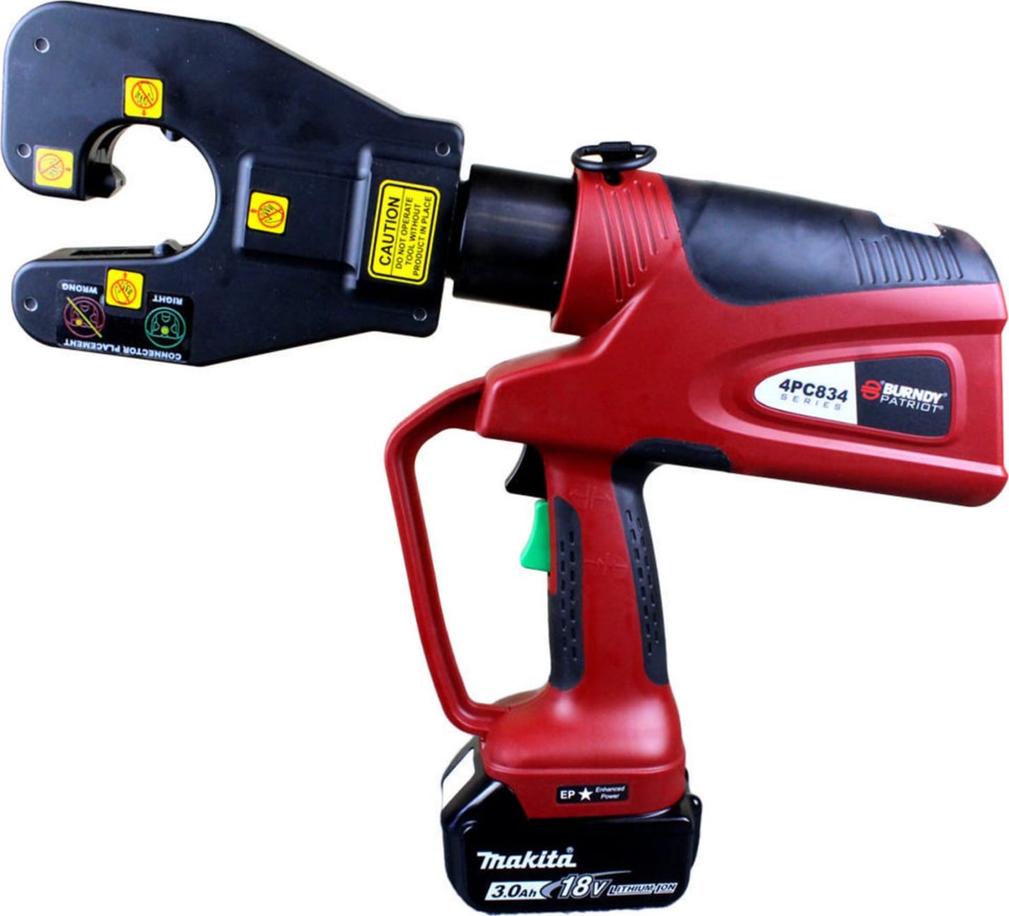 Burndy PAT4PC834LI - PATRIOT 6-Ton Dieless 4 Point C-Head Crimper