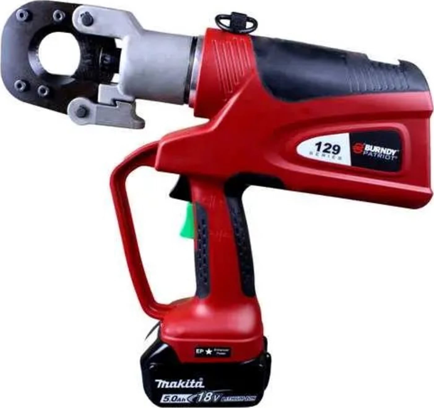 Burndy PATCUT129L5 - PATRIOT 129 Latch-Head Cutter, (2) 5.0Ah Li-ion, 120V AC Charger, Hard Case