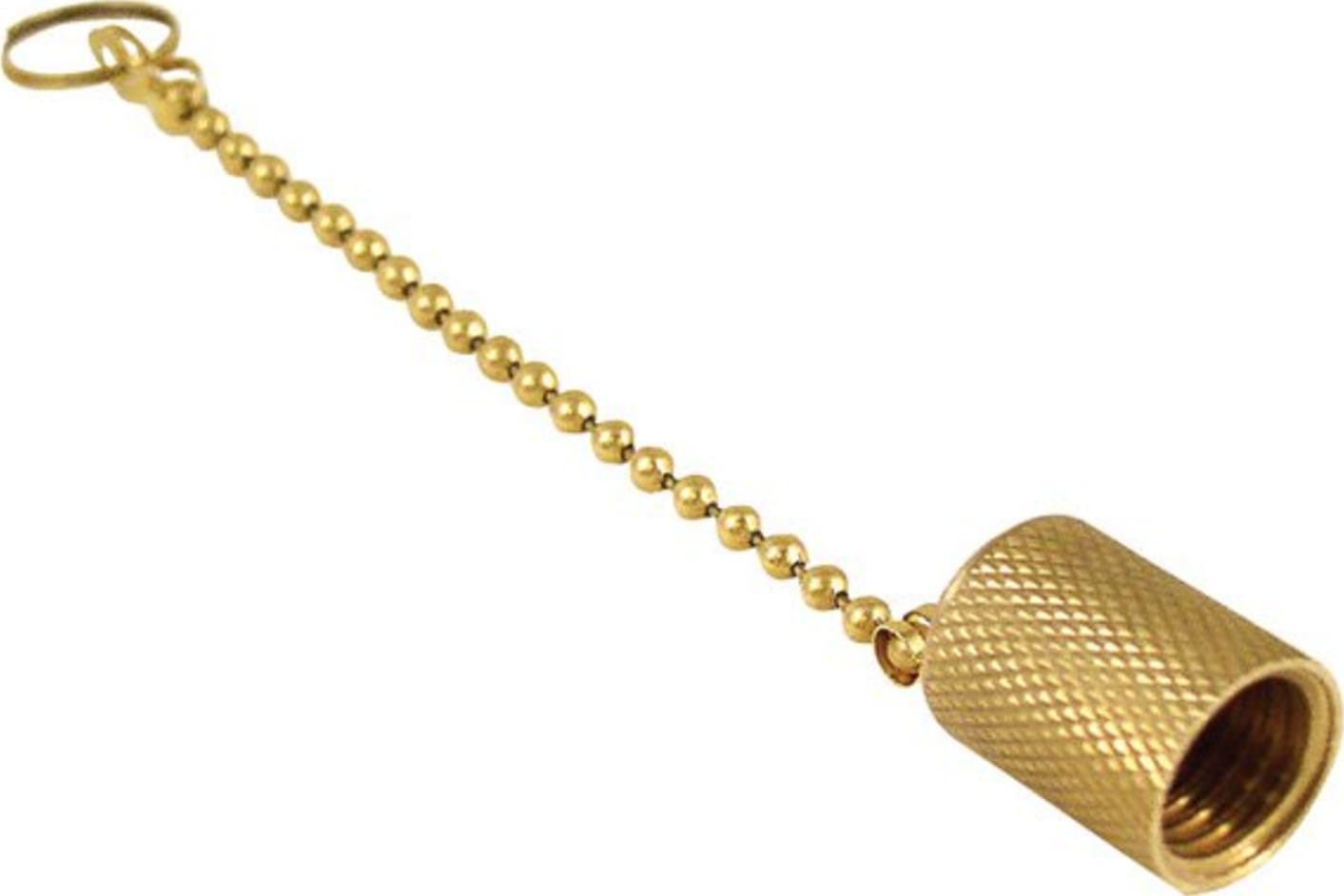 CPS AVC134C - 1/2" ACME Brass Cap w/ Chain Tether