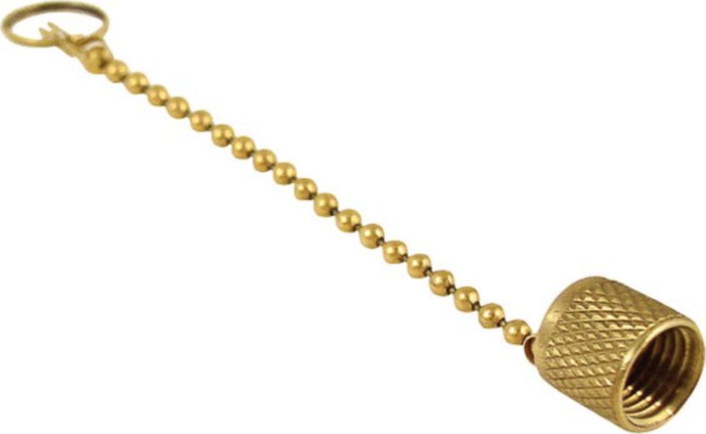 CPS AVC4CB - 1/4" SAE Brass Cap w/ Chain Tether (Bulk)