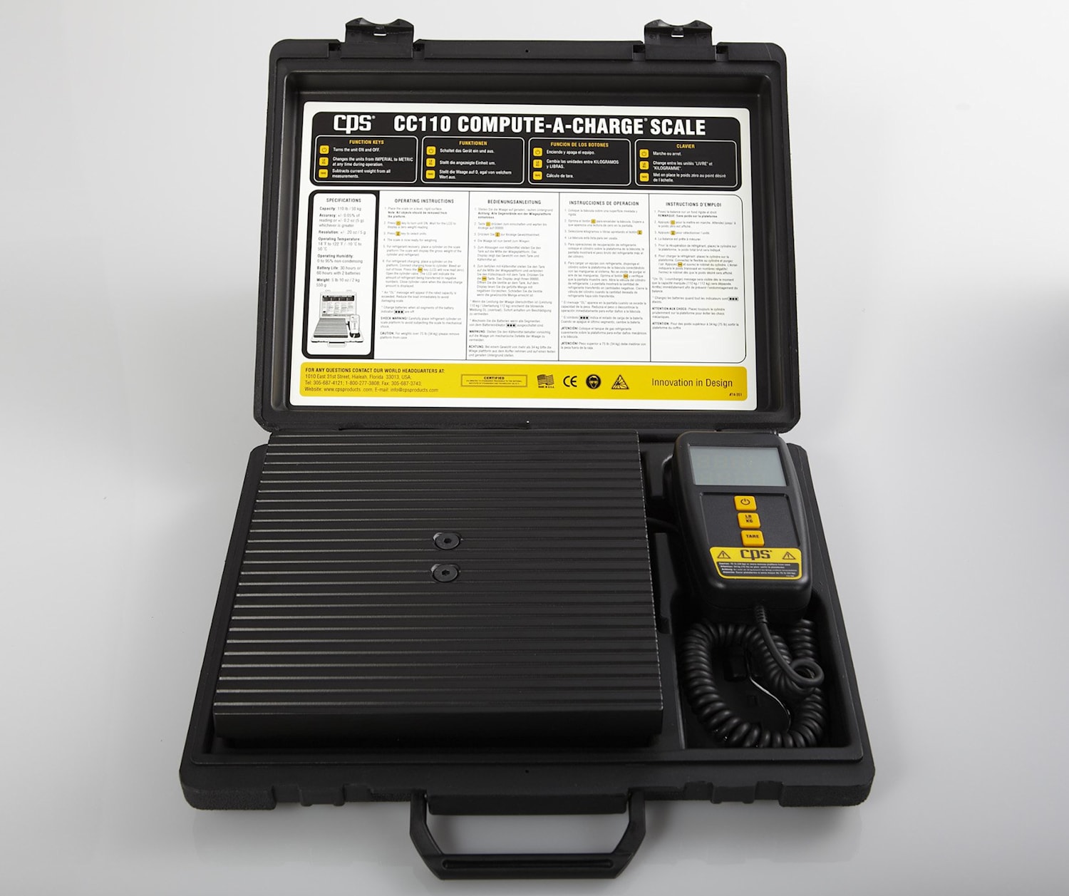 CPS CC110 COMPUTE-A-CHARGE, 110 lb Refrigerant Scale