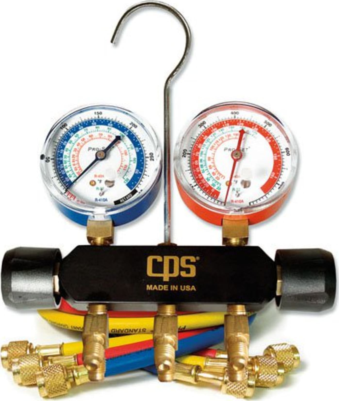CPS MBCS3 Pro-Set Triple Seal, 2 Valve Manifold - Black Body, with 3' Hose Set
