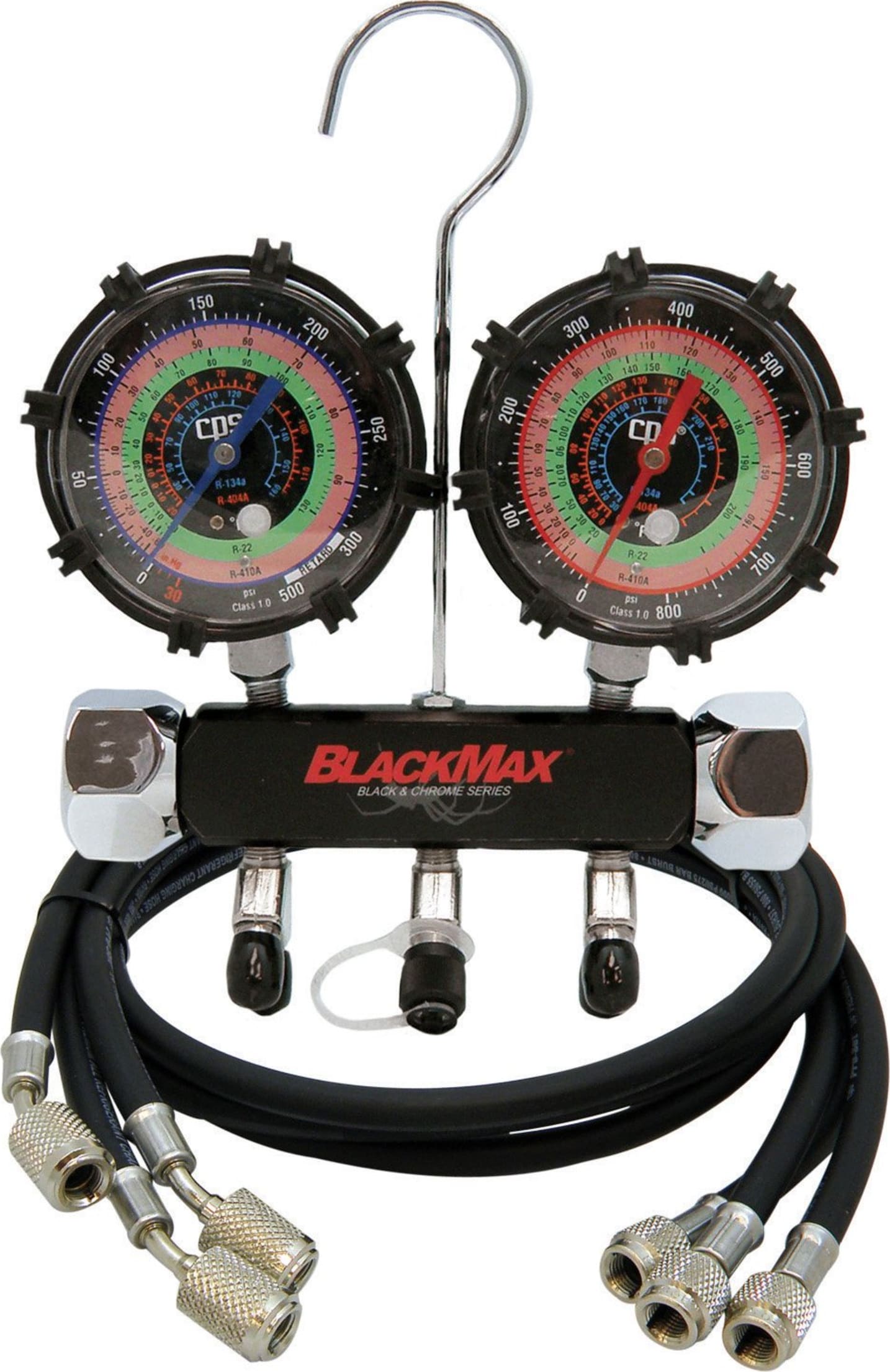 CPS MBH4P5AZ Blackmax Triple Seal 2 Valve Manifold, with 5' Anti-Blowback Hoses