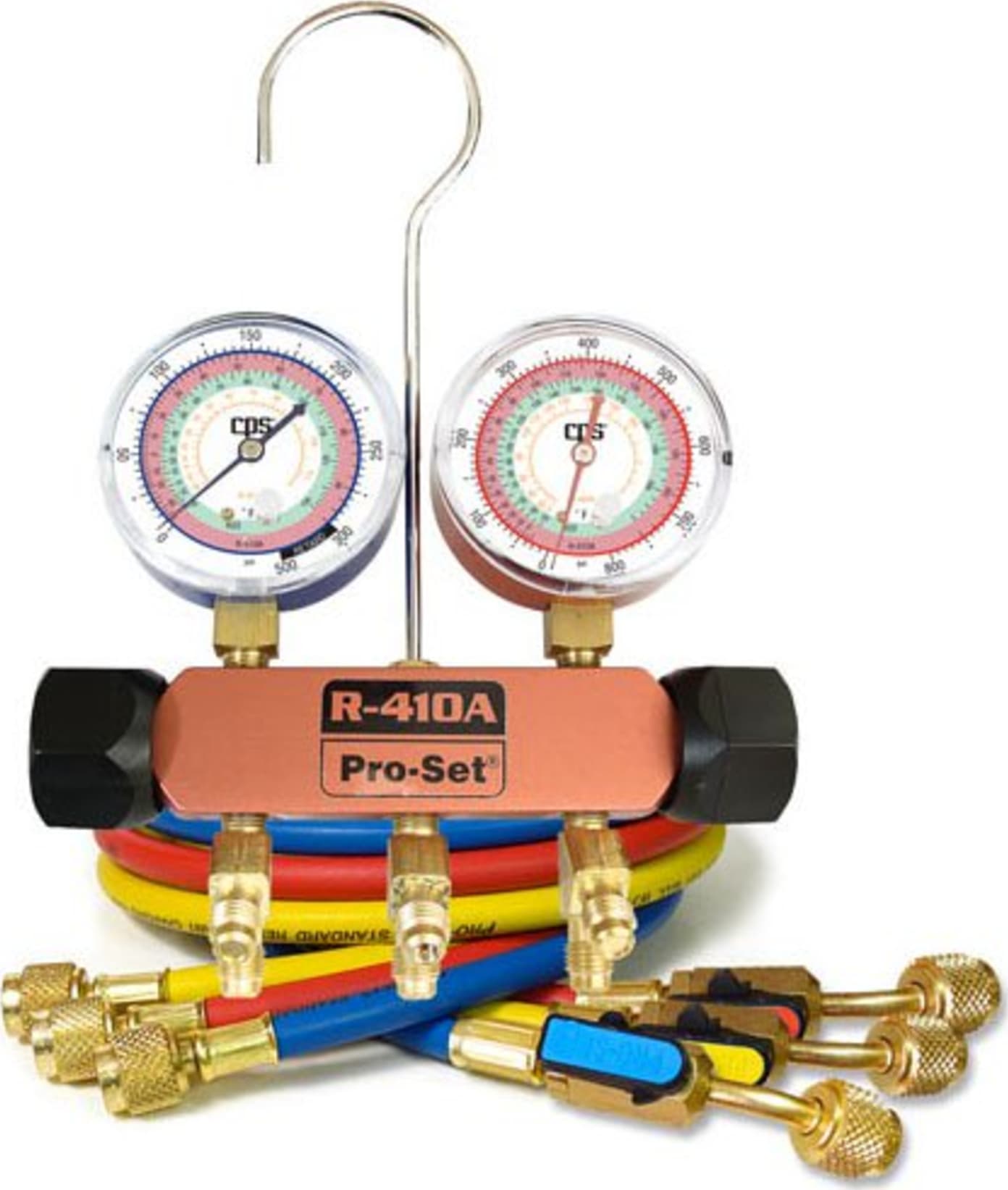 CPS MEHP5E Piston Series 2 Valve Manifold - Pink Body, with 5' Ball Valve Hose Set