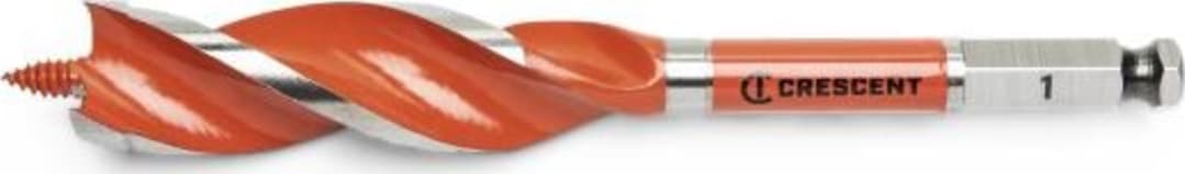 Crescent Solid Auger Drill Bit – 7.5 X 1 Inch, CDAG-7545, For Fast Clean Holes In Wood