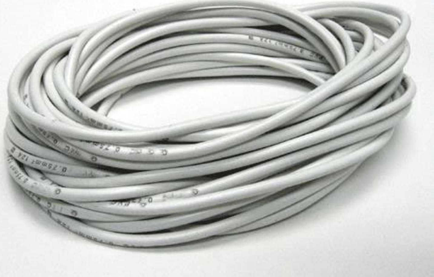 Cal Test CT2799-9-10 Wire, SILIC, 195 BC 0.75, 3.7mm (.146")OD, White, 10m Pkg