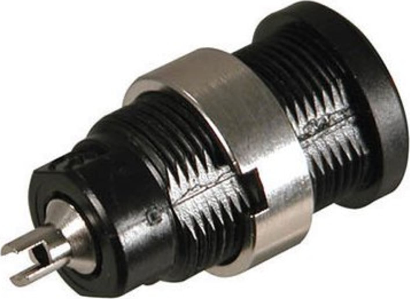 Cal Test CT2242-0 4mm Safety Jack, Solder Slot - Panel, Black