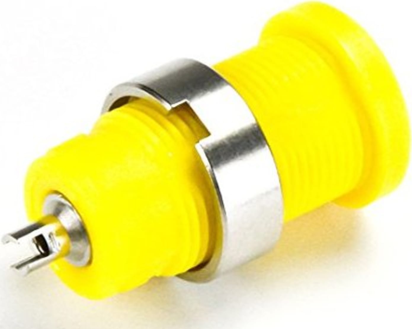 Cal Test CT2242-4 4mm Safety Jack, Solder Slot - Panel, Yellow