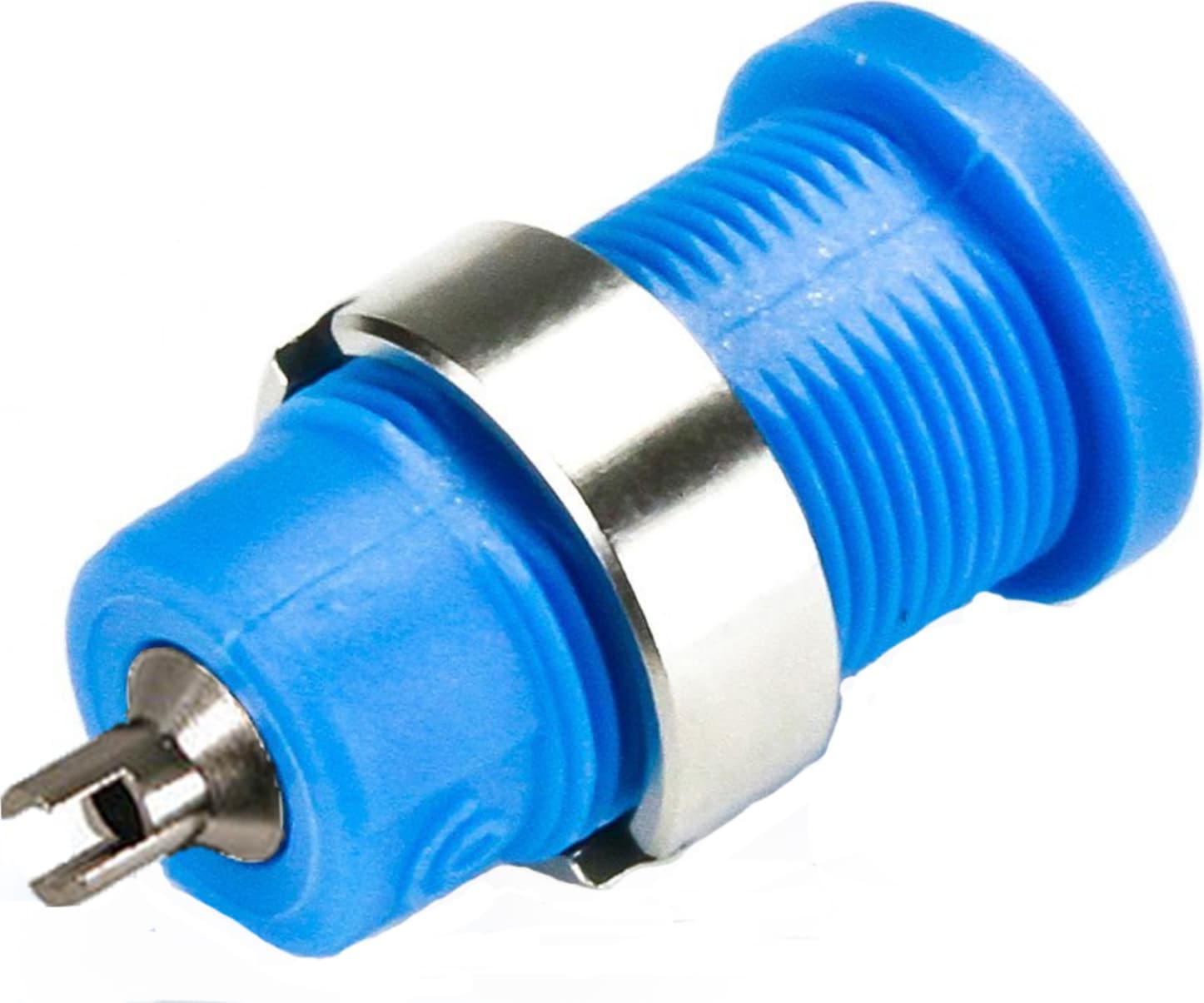 Cal Test CT2242-6 4mm Safety Jack, Solder Slot - Panel, Blue