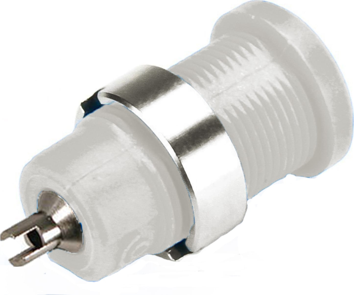 Cal Test CT2242-9 4mm Safety Jack, Solder Slot - Panel, White