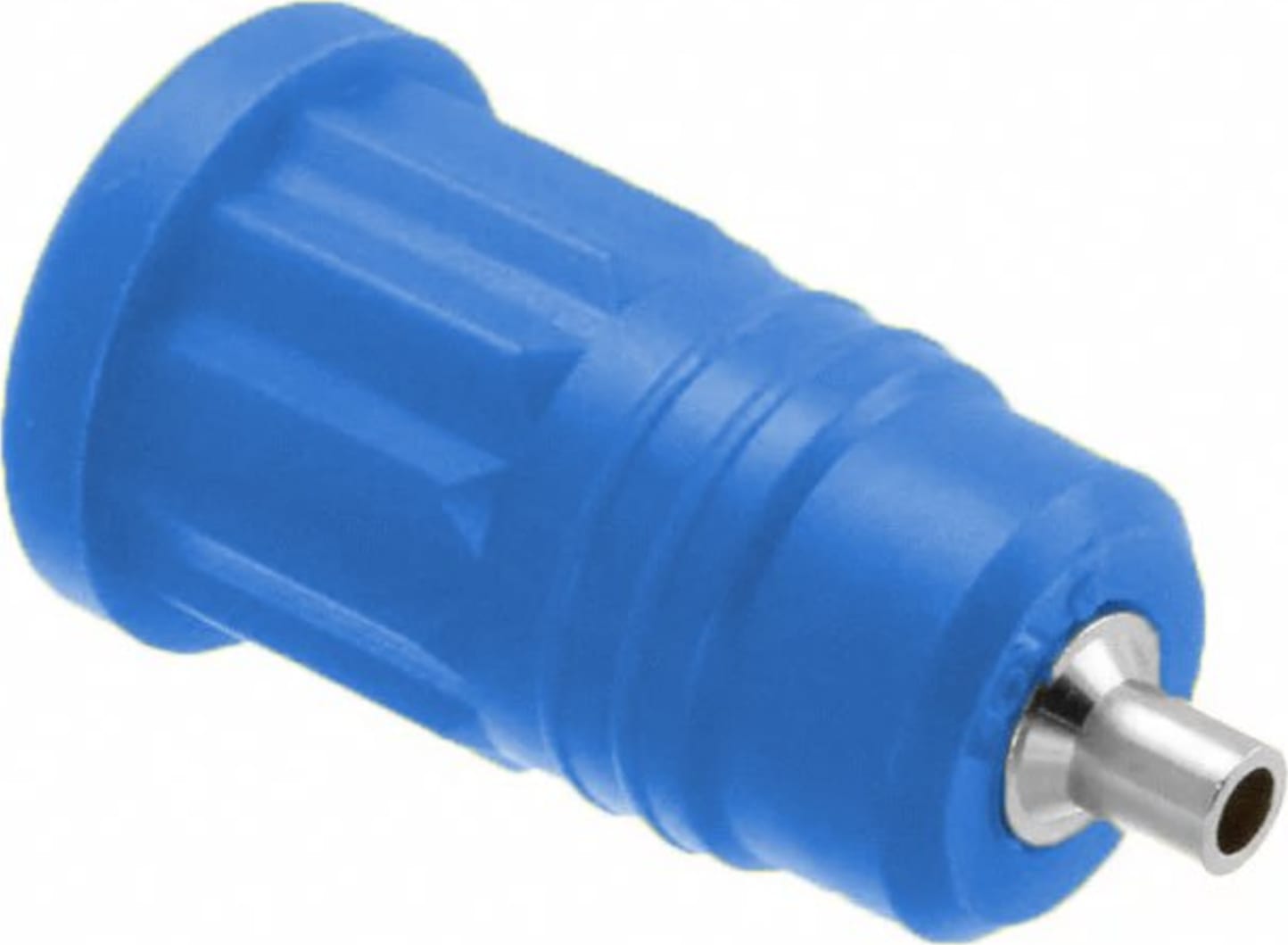 Cal Test CT2244-6 4mm Safety Jack, Solder Hole - Push-In, Blue