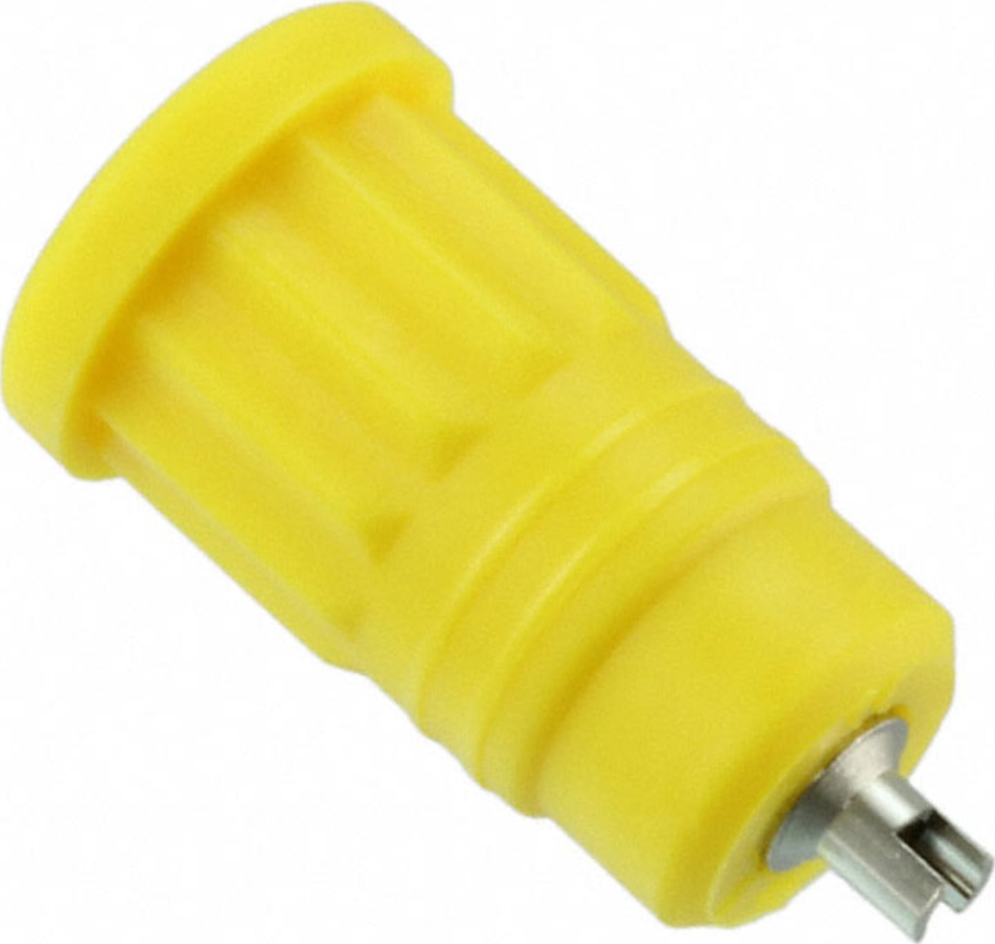 Cal Test CT2245-4 4mm Safety Jack, Solder Slot - Push-In, Yellow
