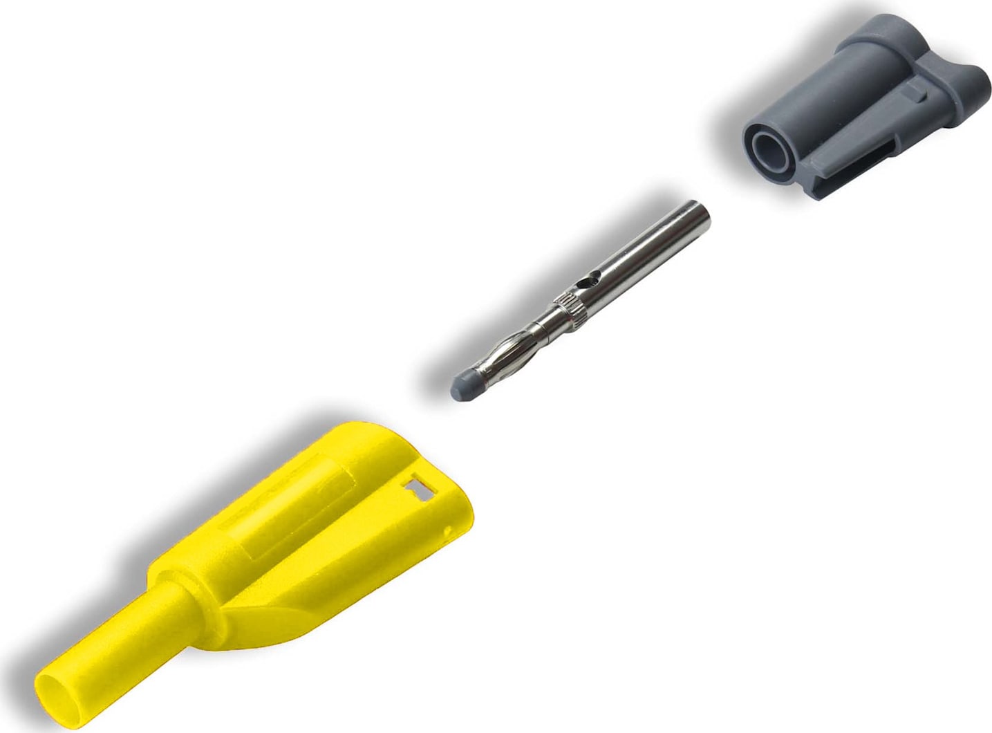 Cal Test CT2631-S-4 DIY 4mm StkShth Plug, Solder - Yellow