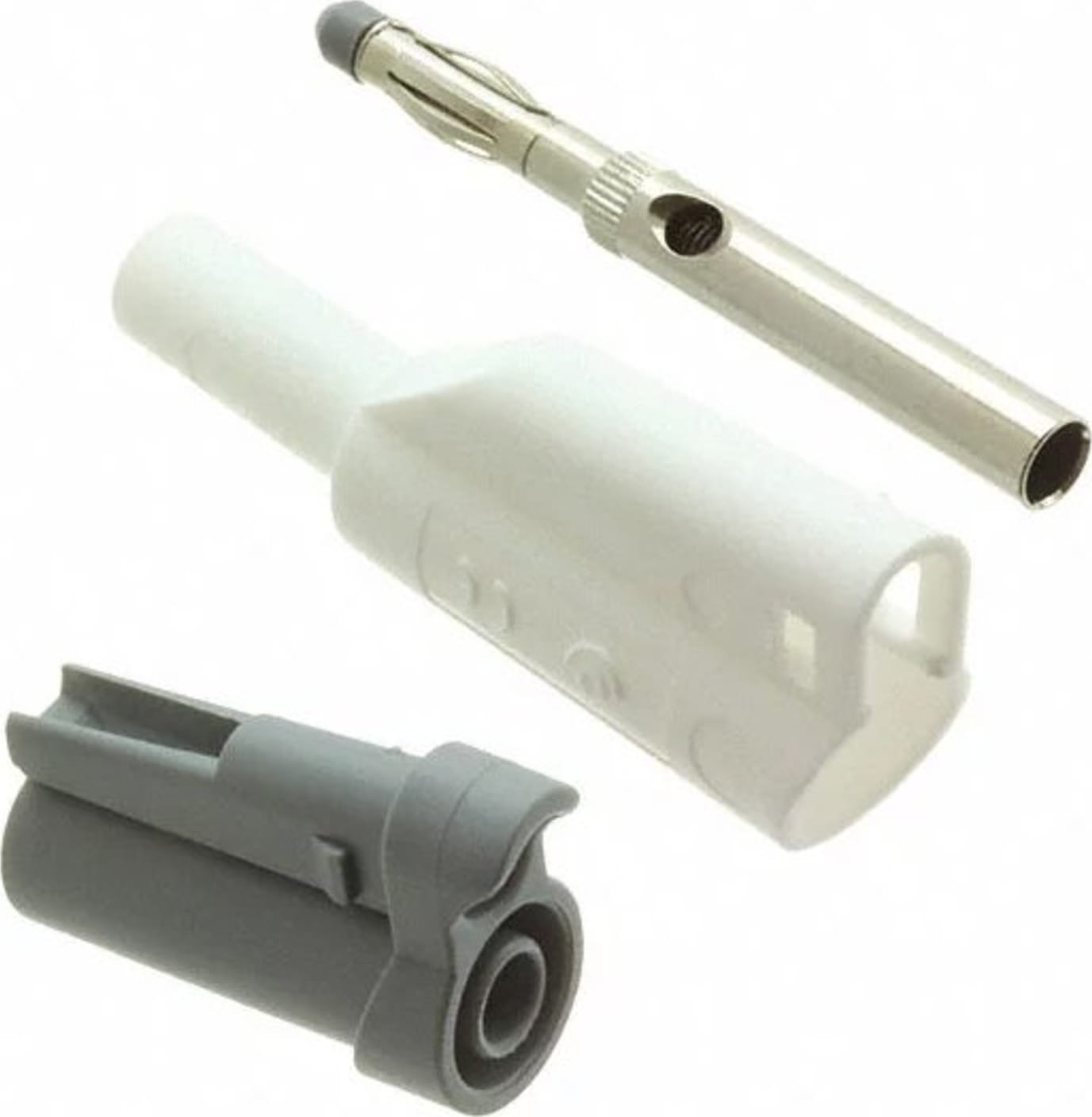 Cal Test CT2631-S-9 DIY 4mm StkShth Plug, Solder - White