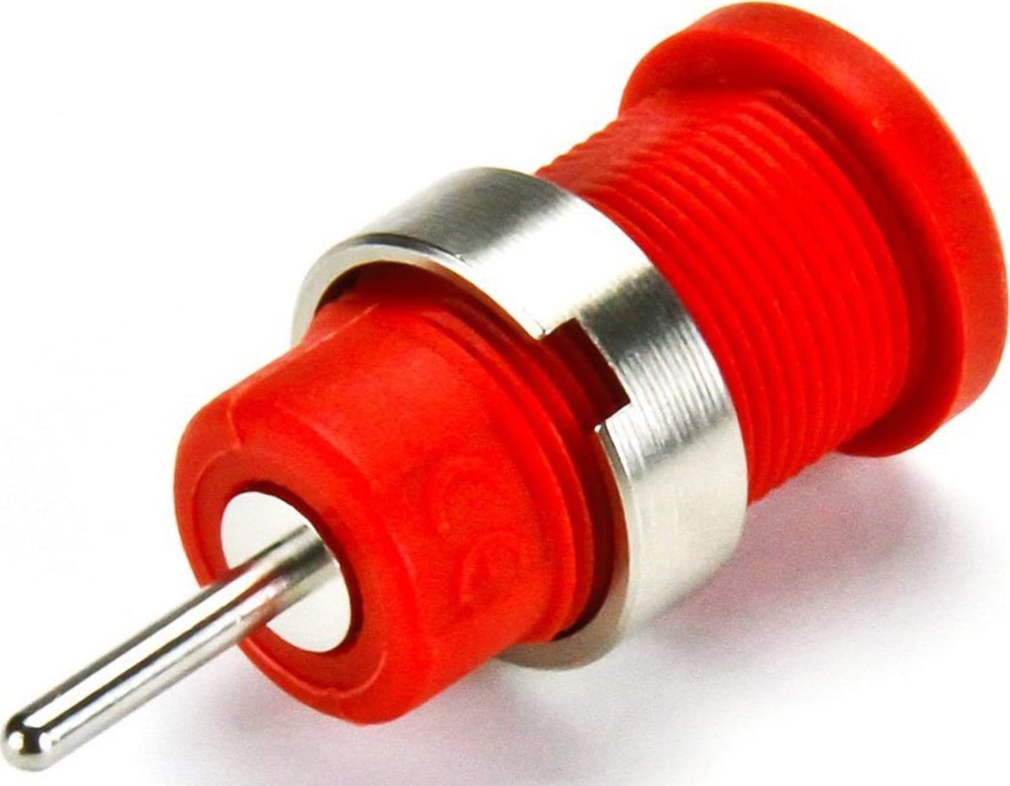 Cal Test CT2904-2 4mm Safety Jack, Short Pin - Panel, Red
