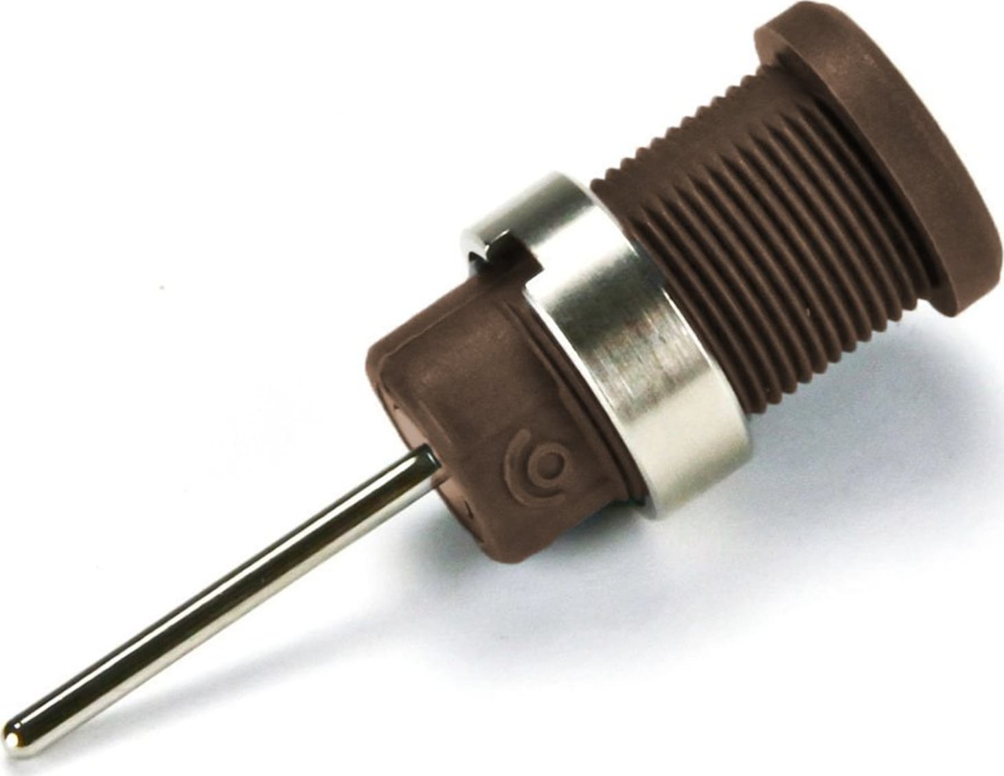 Cal Test CT2906-1 4mm Safety Jack, Long Pin - Panel, Brown