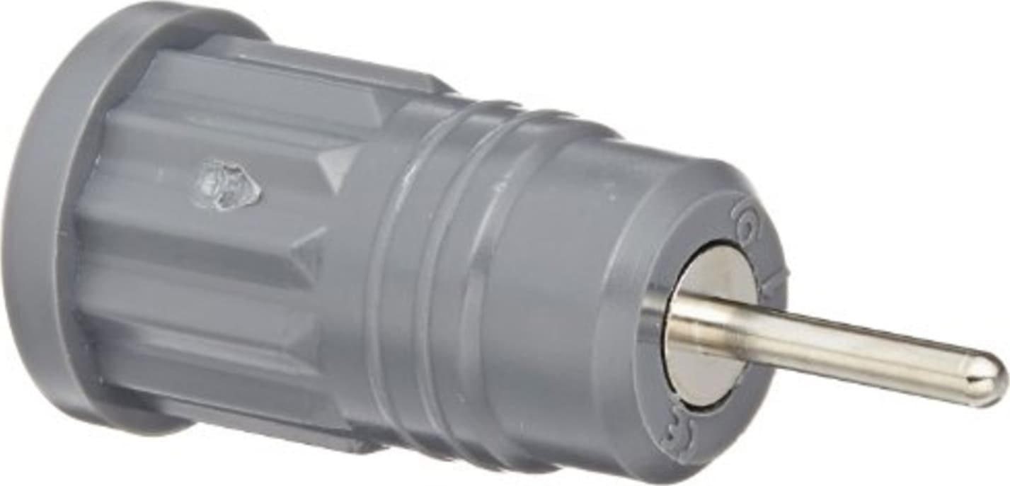 Cal Test CT2912-8 4mm Safety Jack, Short Pin - Push-In, Grey