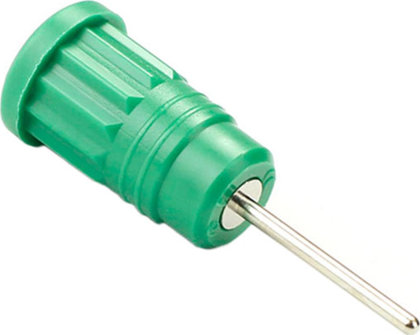 Cal Test CT2913-5 4mm Safety Jack, Long Pin - Push-In, Green