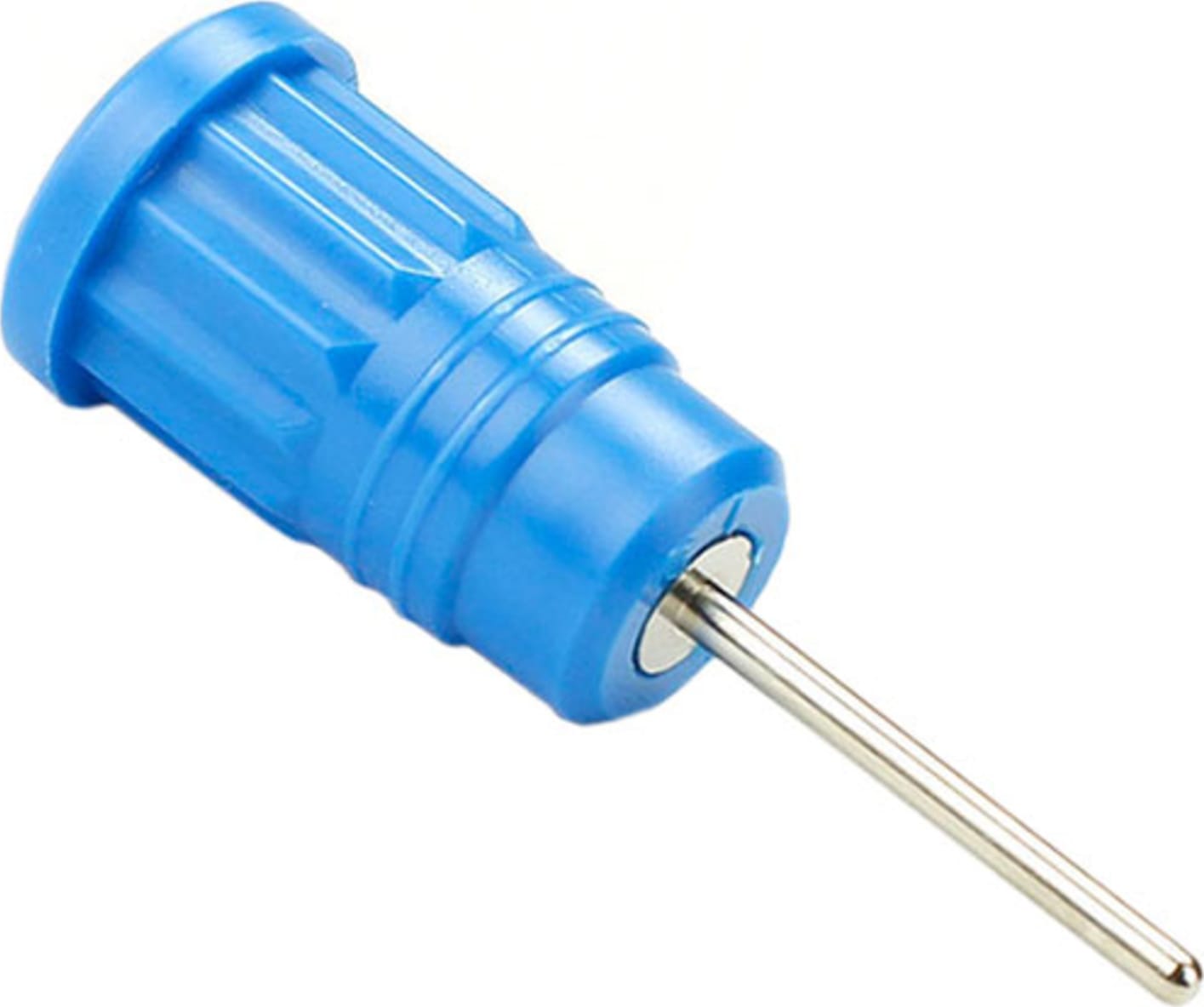 Cal Test CT2913-6 4mm Safety Jack, Long Pin - Push-In, Blue