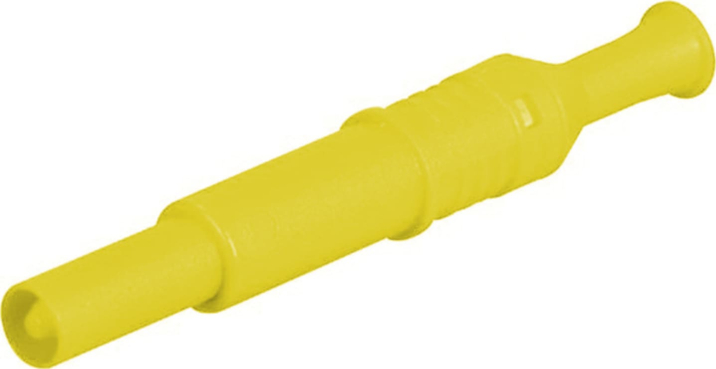 Cal Test CT3201-4 DIY 4mm Retr Shth Plug, Solderless - Yellow