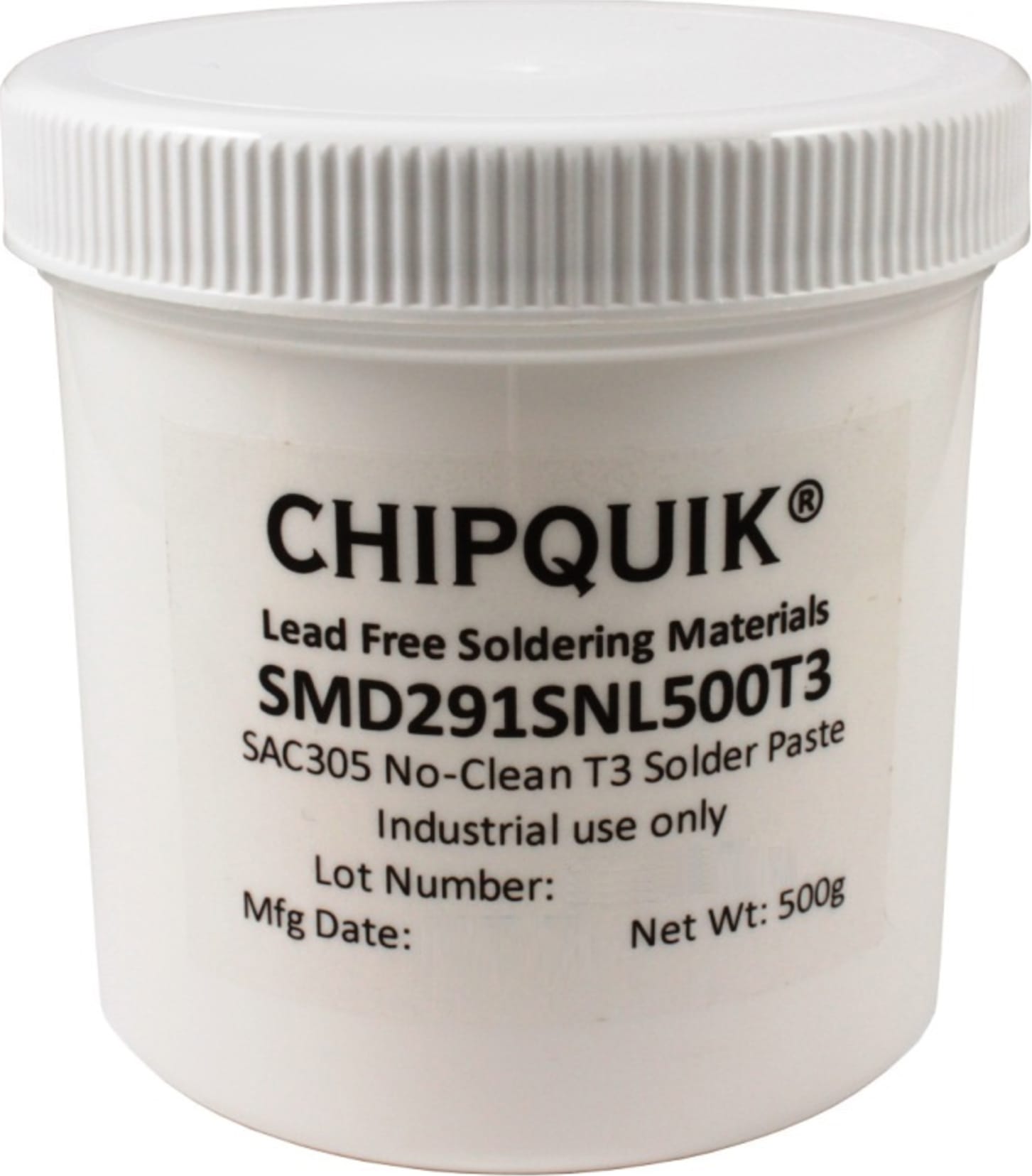 Chip Quik SMD291SNL500T3 - Solder Paste in jar 500g