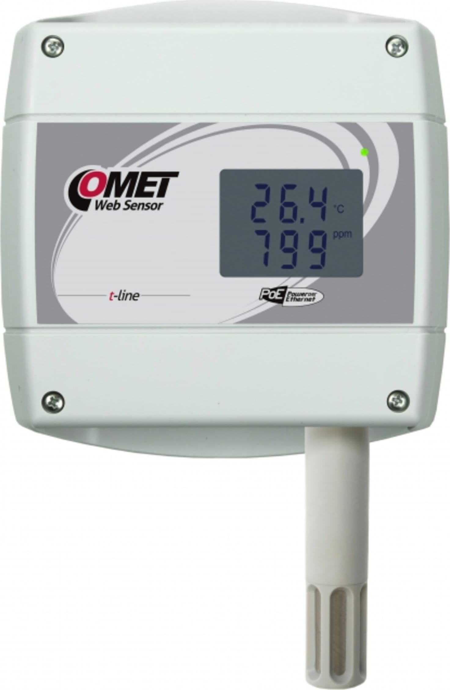 Comet T6640 Web Sensor with PoE, Built-in Temperature, Humidity, CO2 Sensor