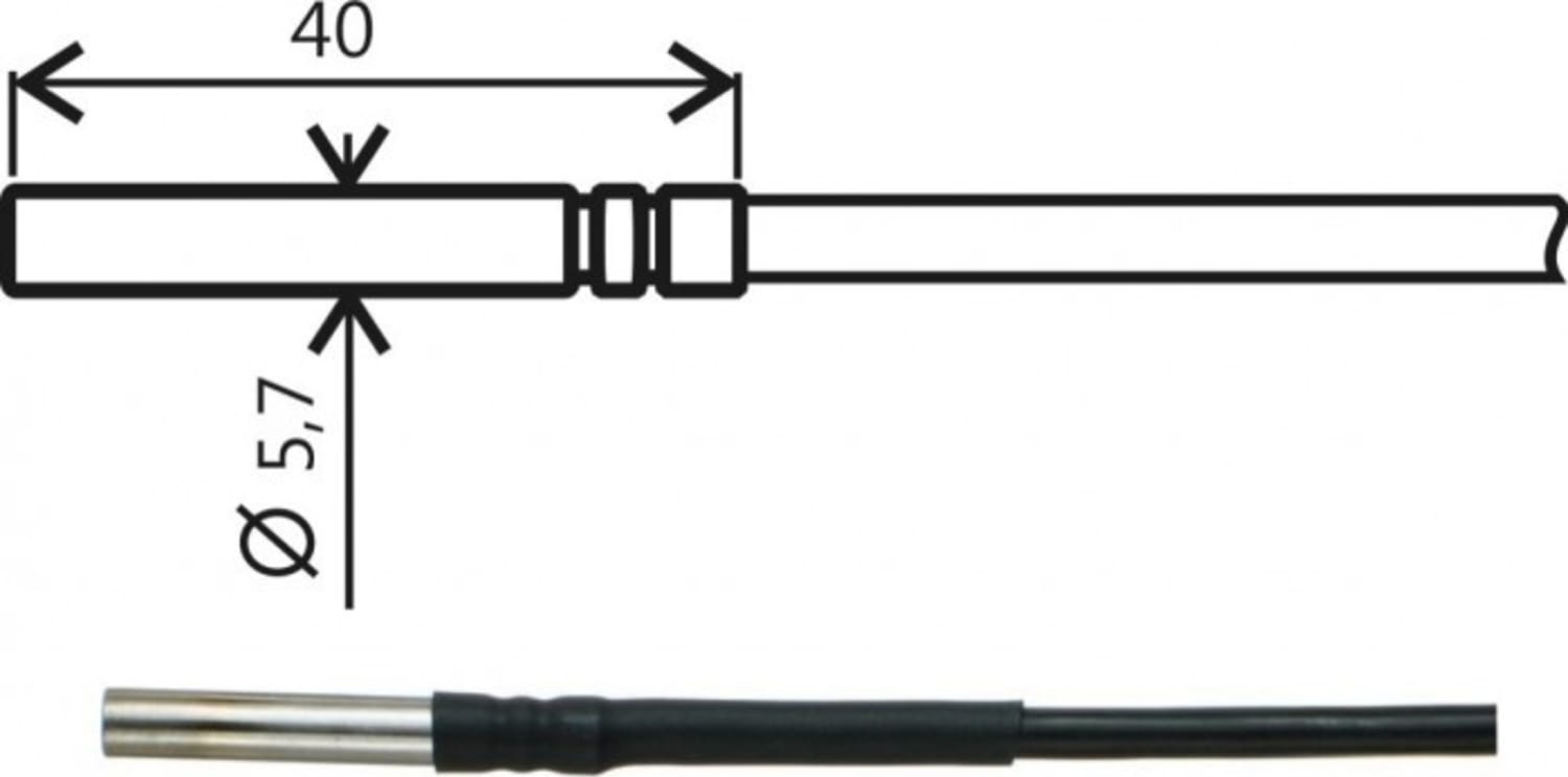 Comet SN104E Temperature Probe, Pt1000TG8/E, Cable 1m