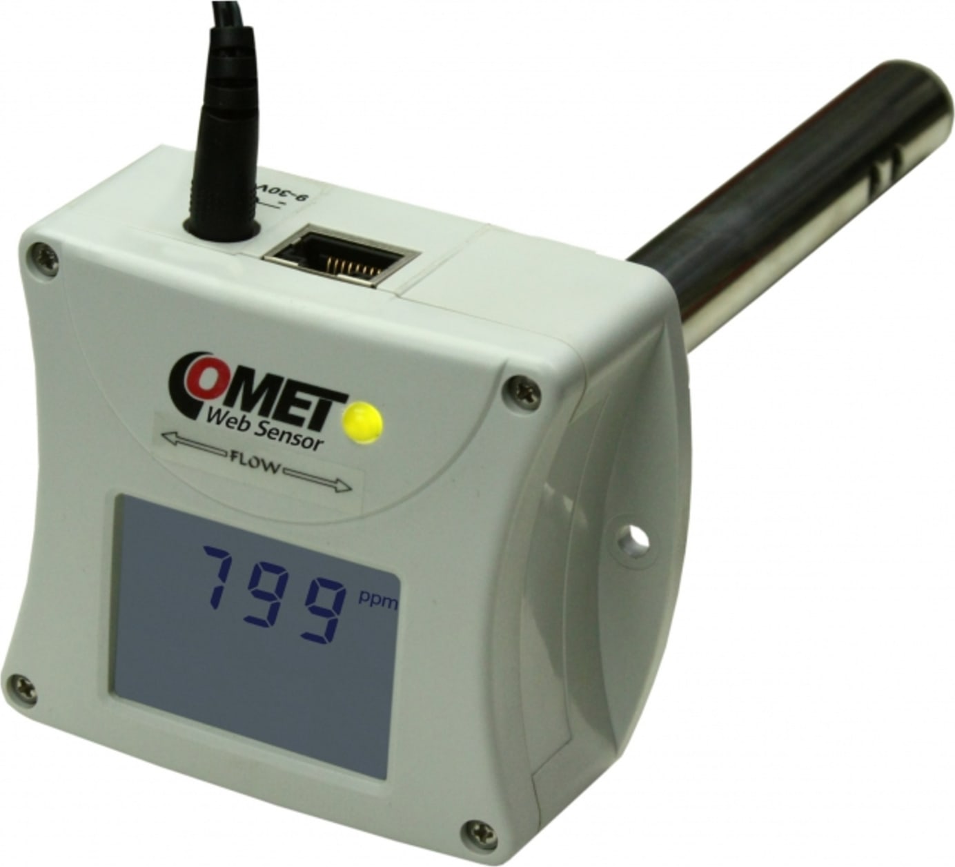 Comet T5545 WebSensor, Remote CO2 Concentration with Ethernet Interface, Duct Mount