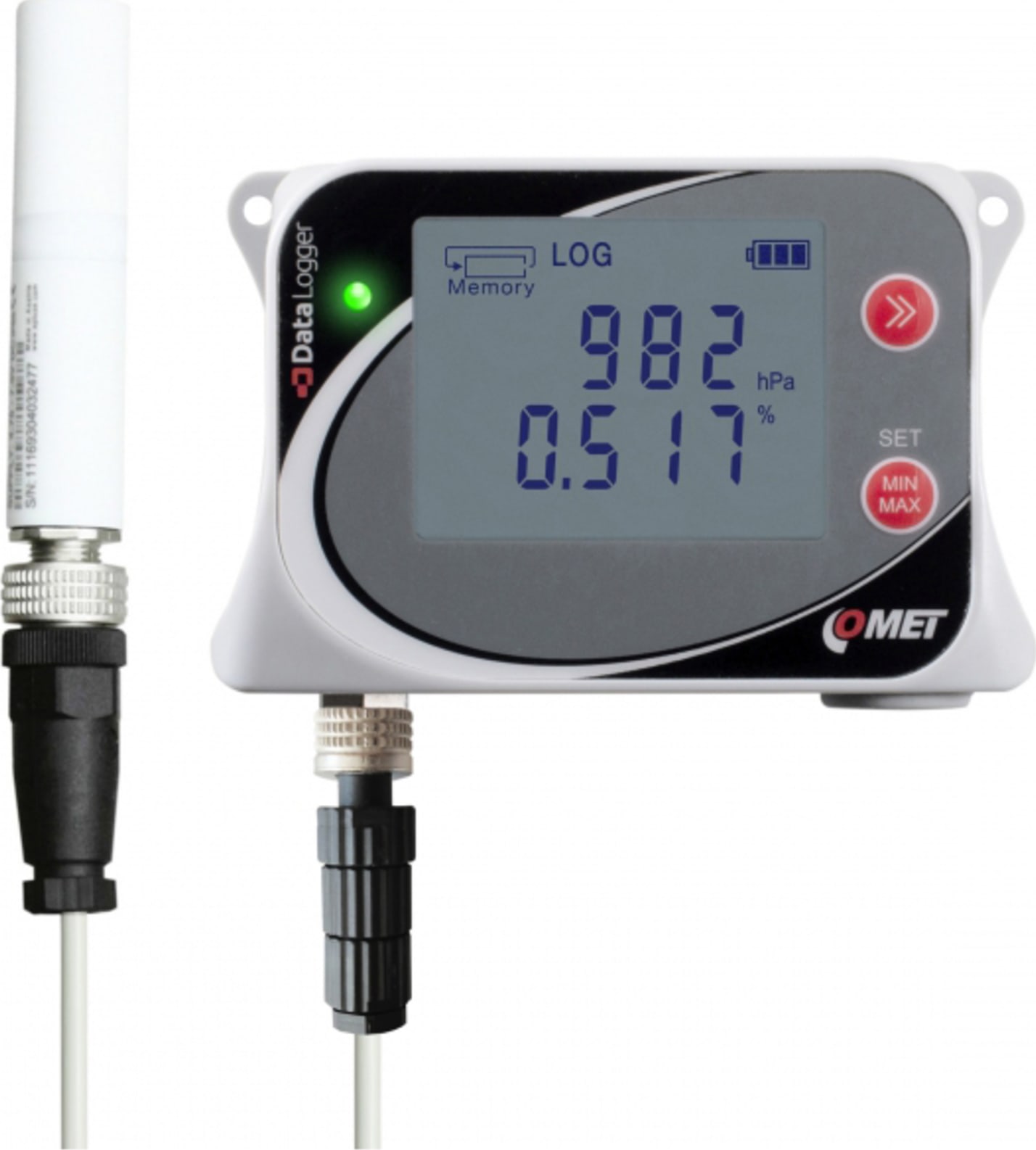 Comet U2422 - Datalogger for External CO2 Probe (up to 50,000ppm), Built-in Atmospheric Sensor