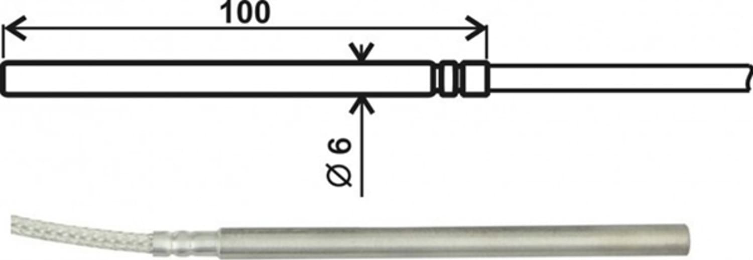 Comet SN133M (fr)Pt1000TR050-0, Temperature Probe, Cable 2m