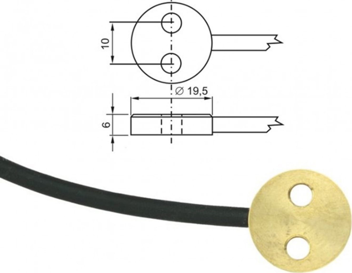 Comet SN167M Pt1000TG7/M, Temperature Probe, Cable 10m