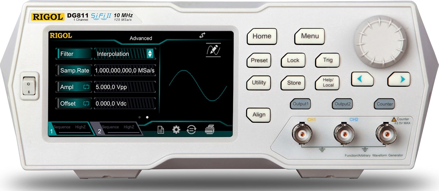 Rigol DG811 - 10 MHz Function / Arbitrary Waveform Generator, 1 Channel