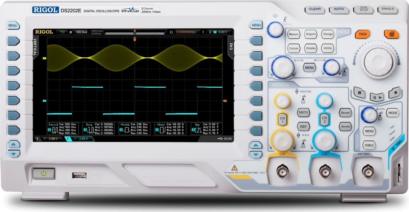 Rigol DS2202E 200 MHz, 2 Channel Oscilloscope 