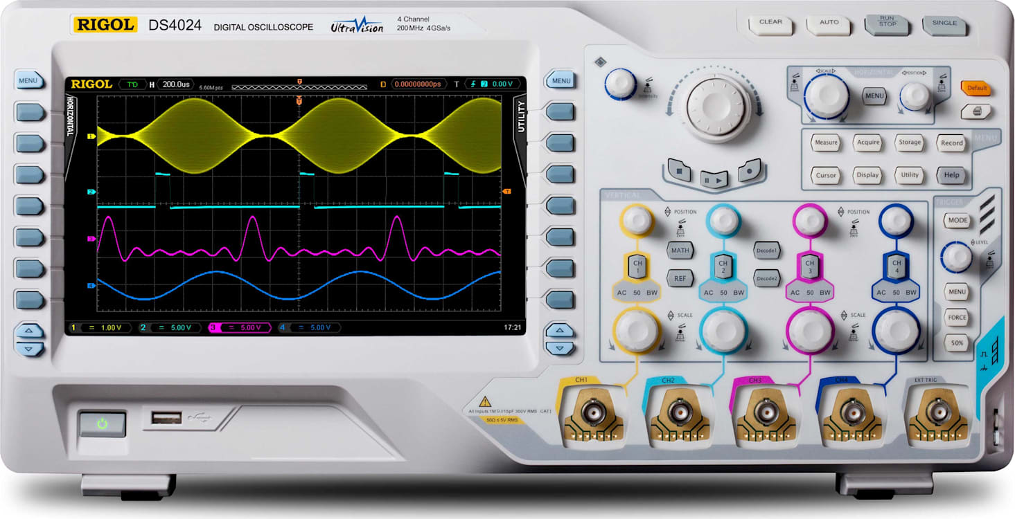 Rigol DS4024 200 MHz Digital Oscilloscope with 4 Channels