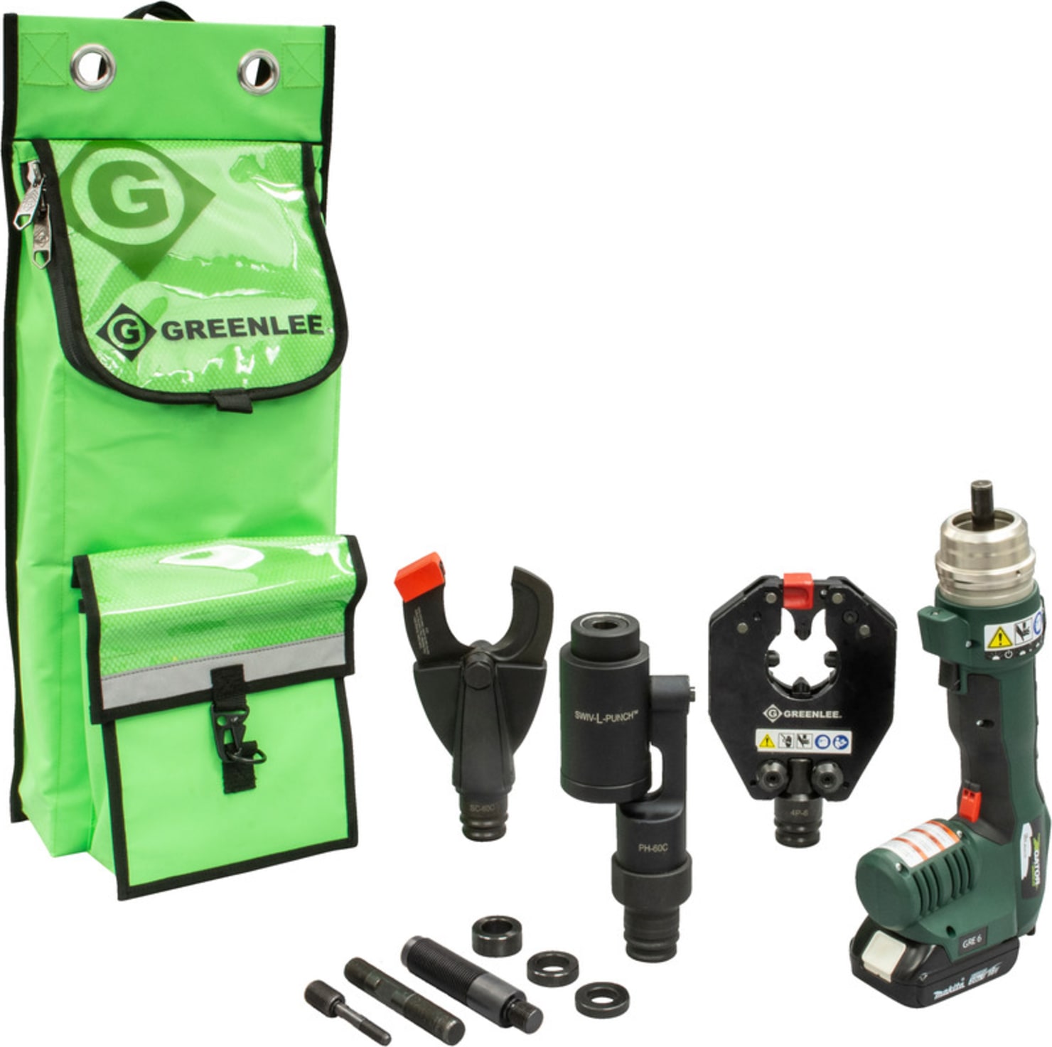 Greenlee EC-QKSB - GRE-6 Multi-Tool with Quad Point Crimper, CU/AL Cutter & Knockout Punch, BARE Tool