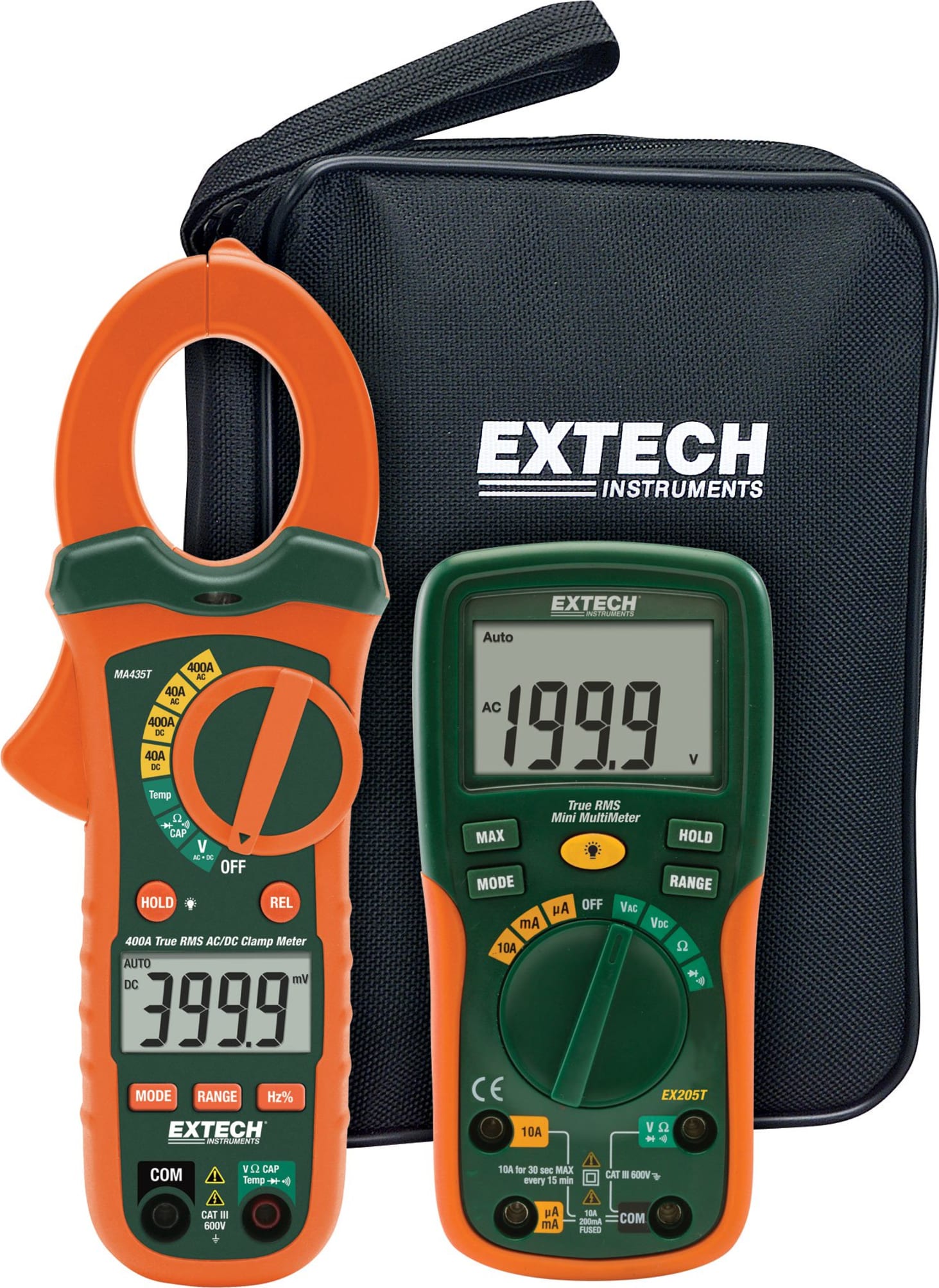 Extech ETK35 Electrical Test Kit with True RMS AC/DC Clamp Meter