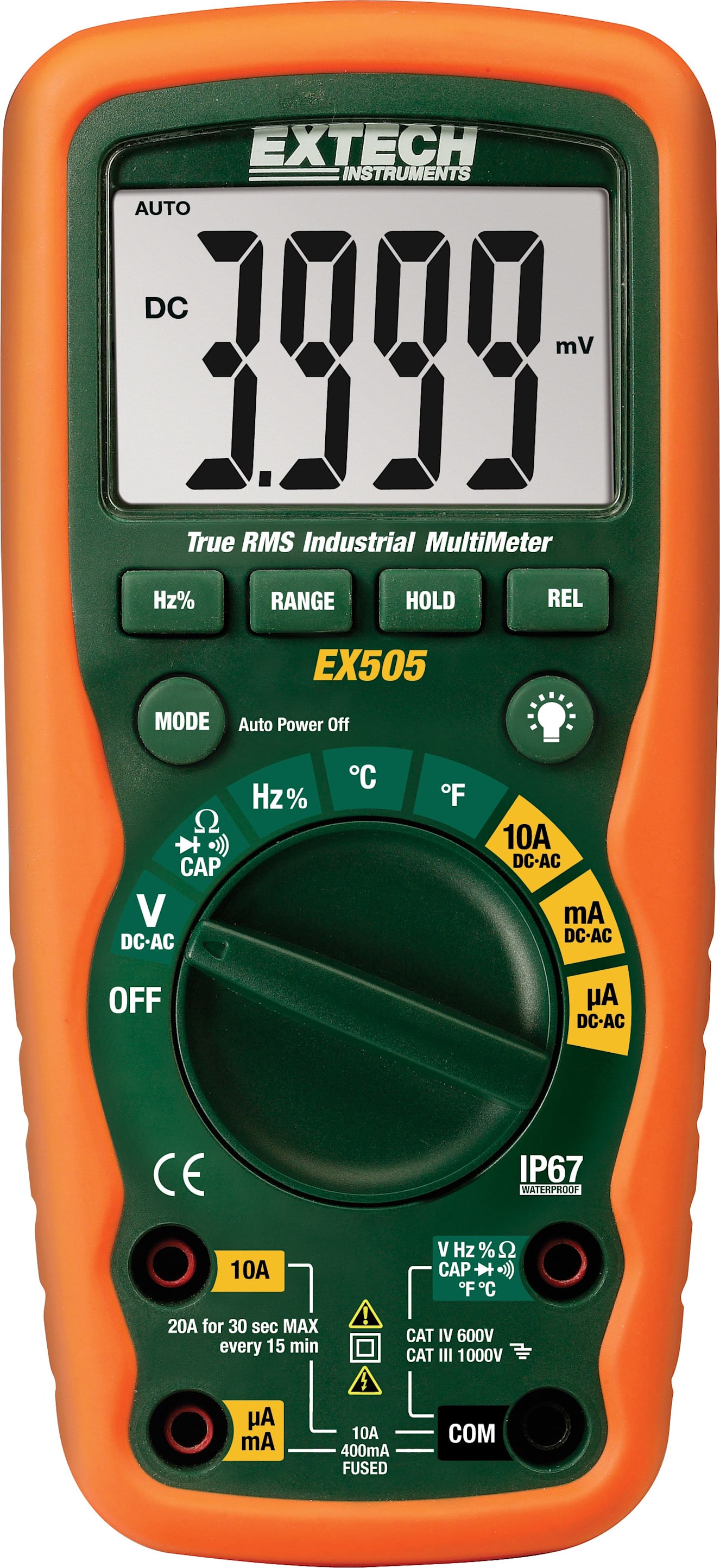 Extech EX505 - Heavy Duty True RMS Industrial MultiMeter