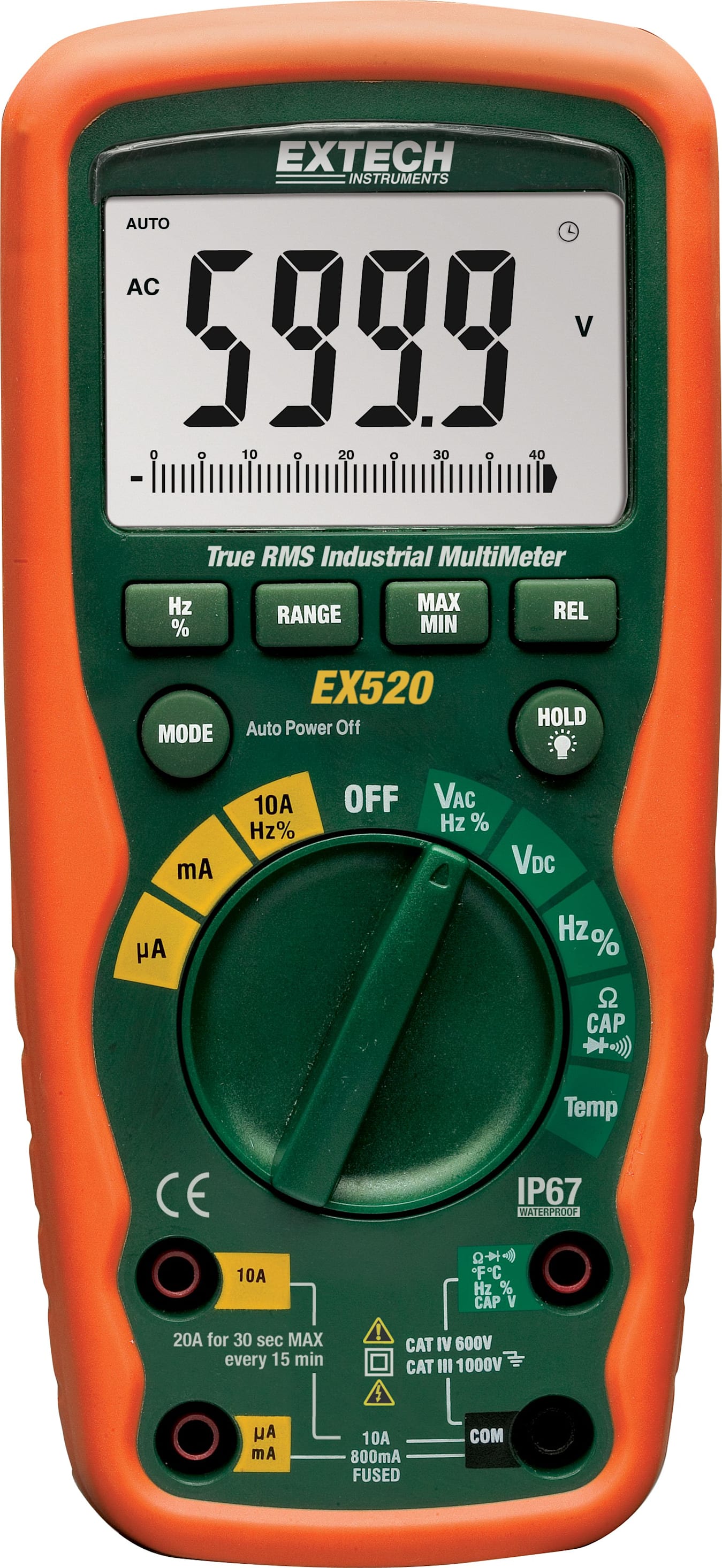 Extech EX520 Heavy Duty Industrial MultiMeter