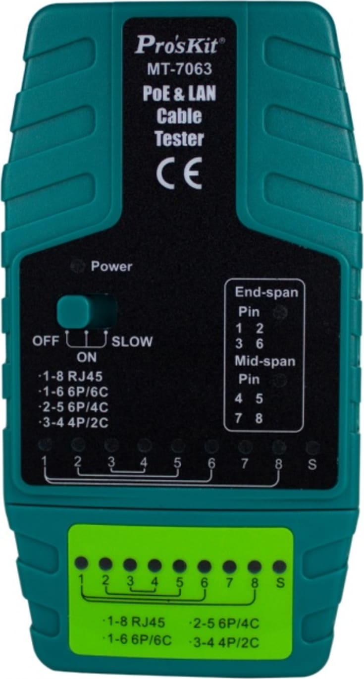Eclipse Tools MT-7063 - PoE and LAN Cable Tester