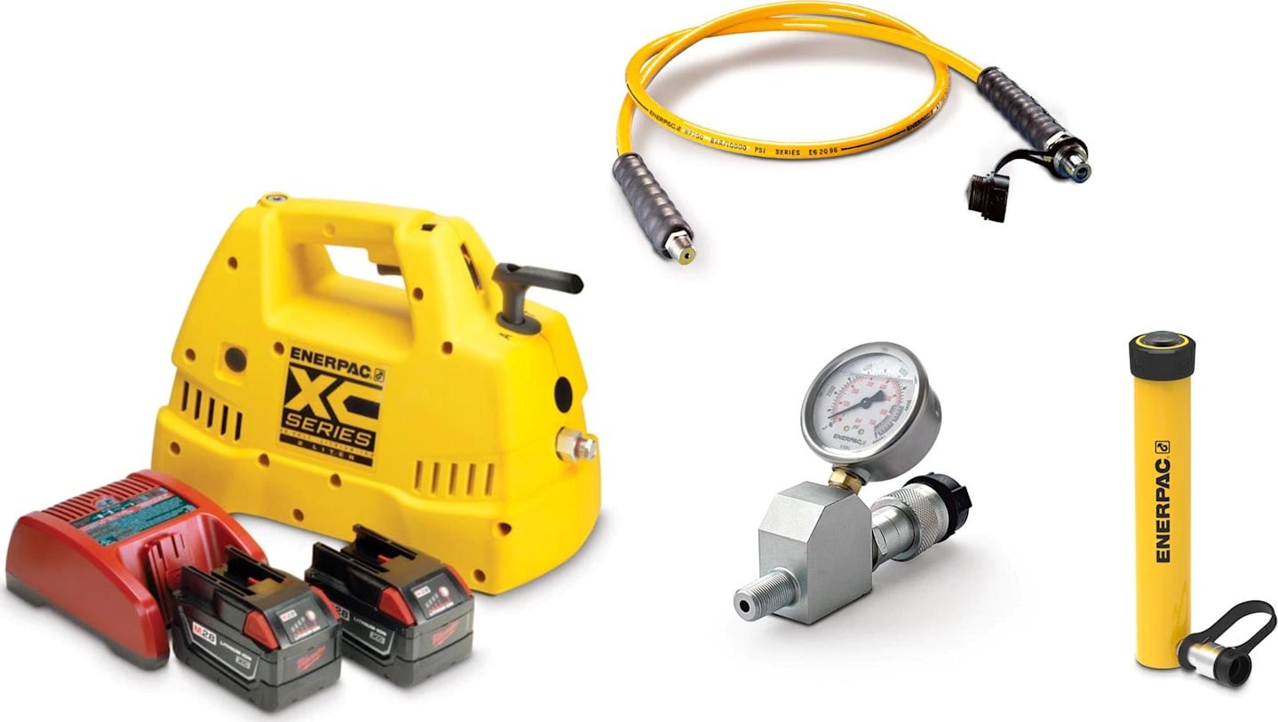 Enerpac SCR1010XCB - Hydraulic Cylinder and Cordless Pump Set