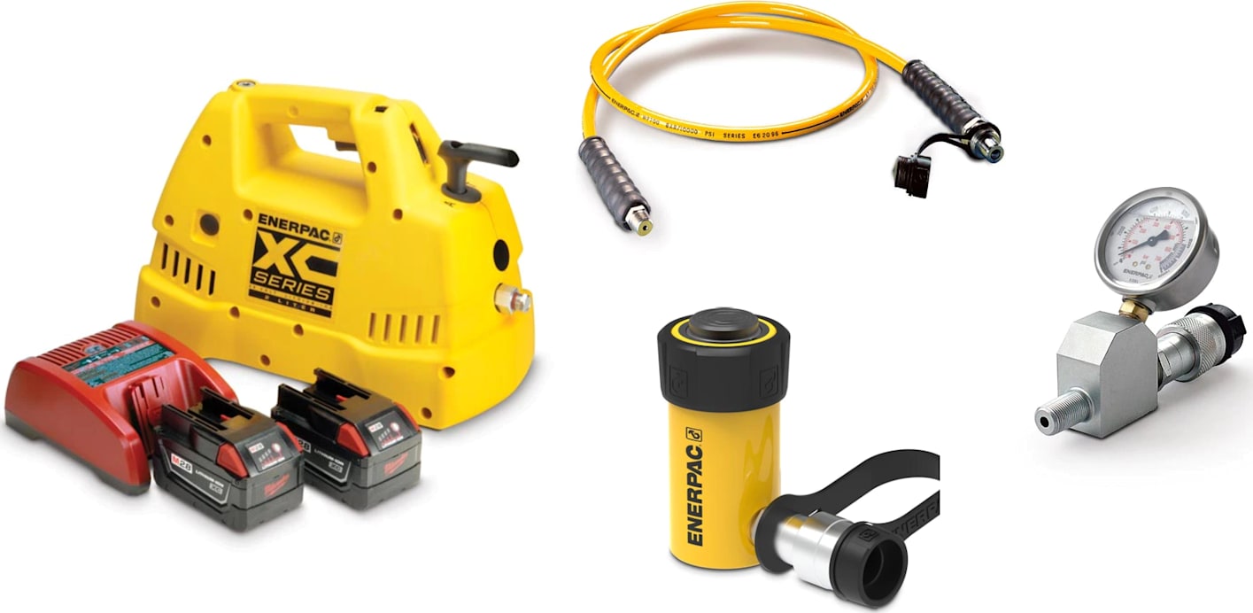 Enerpac SCR102XCE - Hydraulic Cylinder and Cordless Pump Set