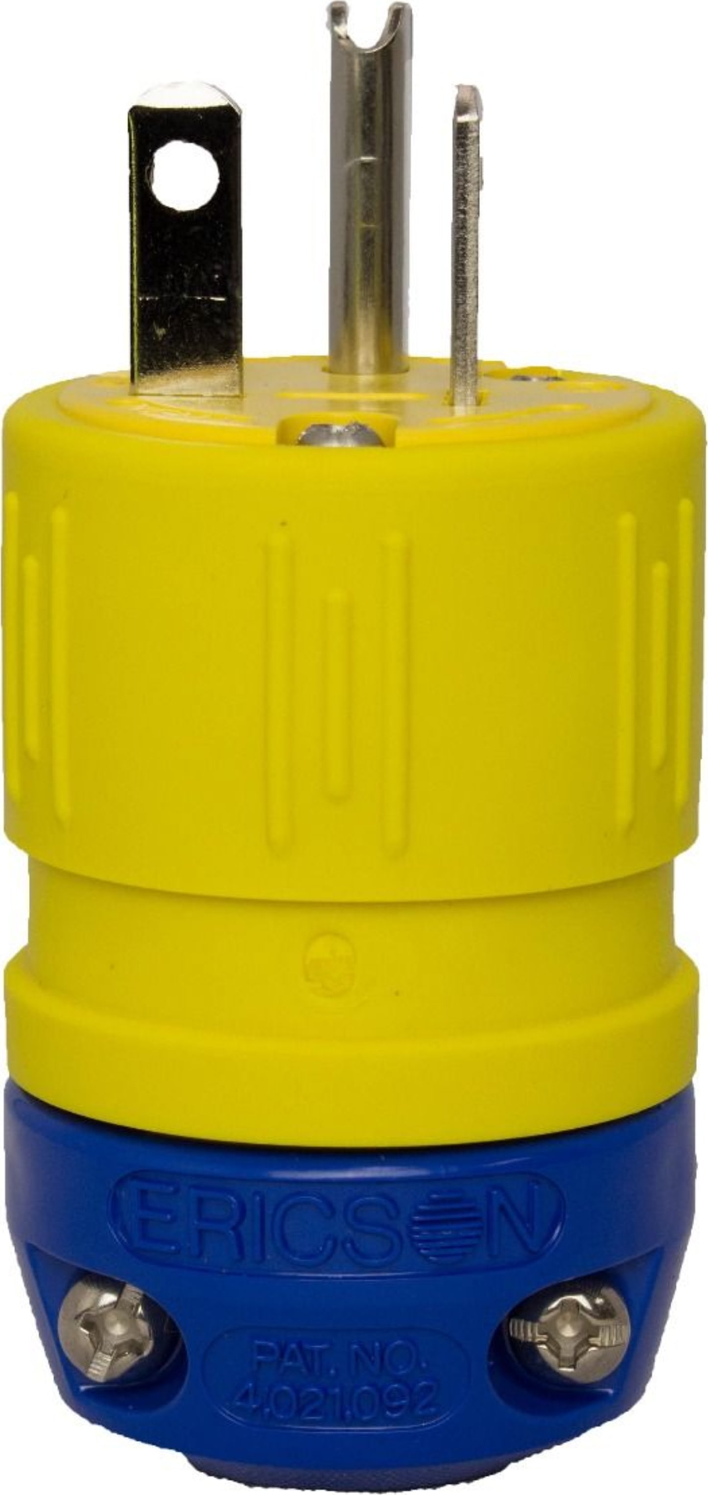 Ericson Straight Blade Plug, NEMA 5-15, Perma-Link